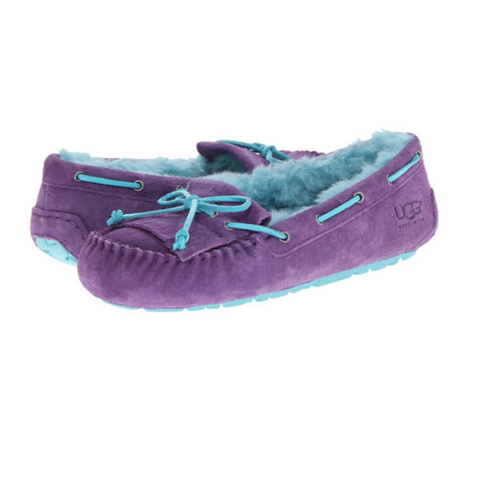 UGG Rare Vintage Mandie Purple Reign Suede Moccasin Loafers Women’s Size 7